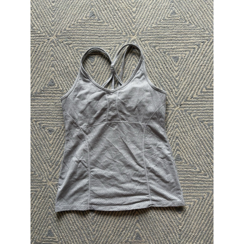 Women's Athleta Herringbone‎ Empowerment Tank - Gray/White - Medium